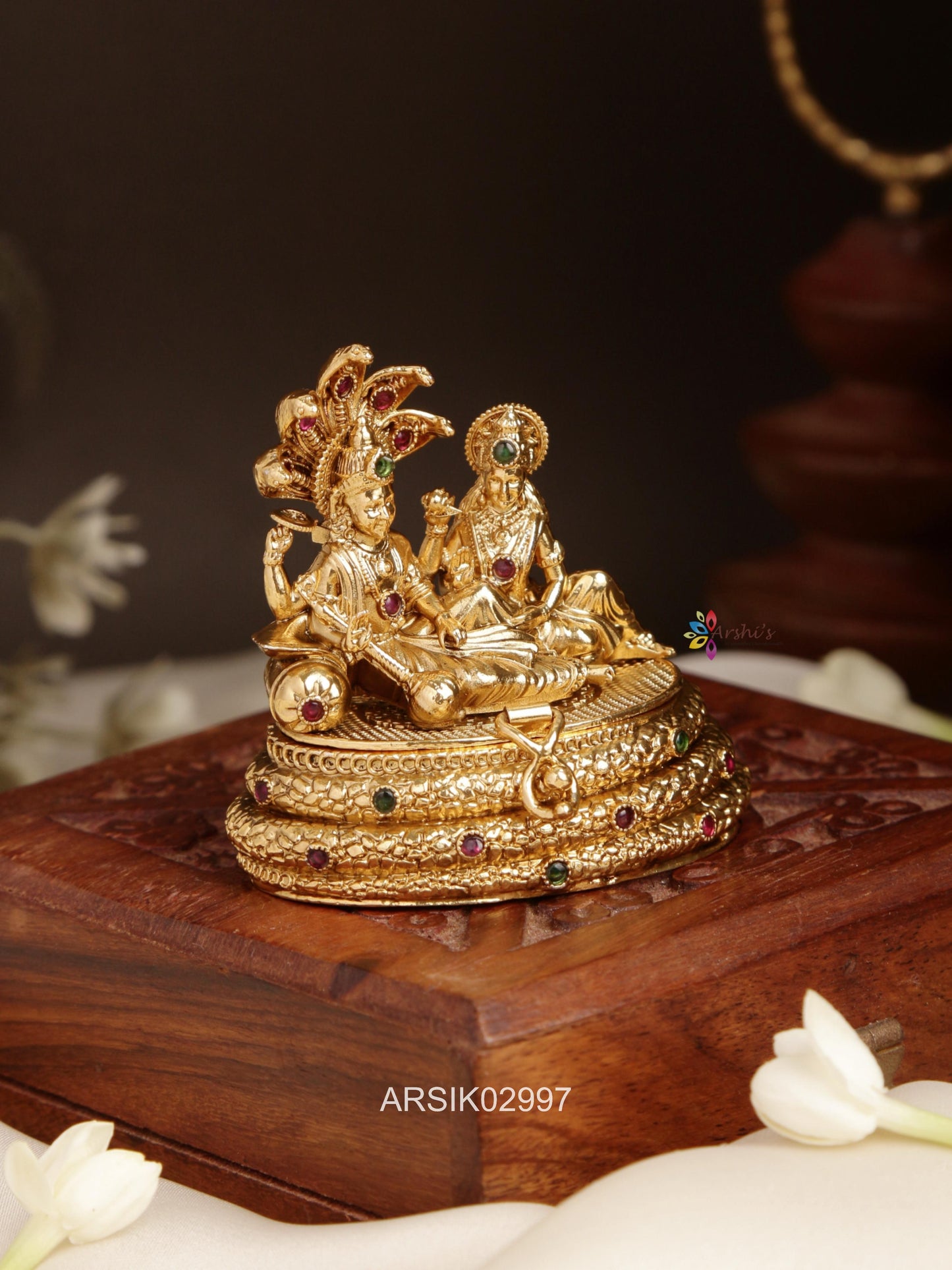 Vishnu and Lakshmi Kumkum Box