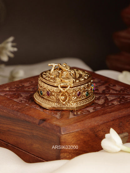 Antique Radha Krishna Kumkum Box