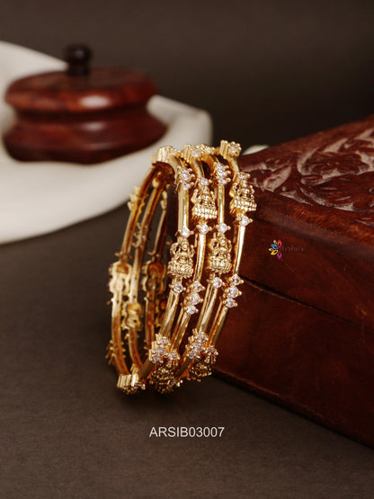 Lakshmi White Stone Set of Four Bangles