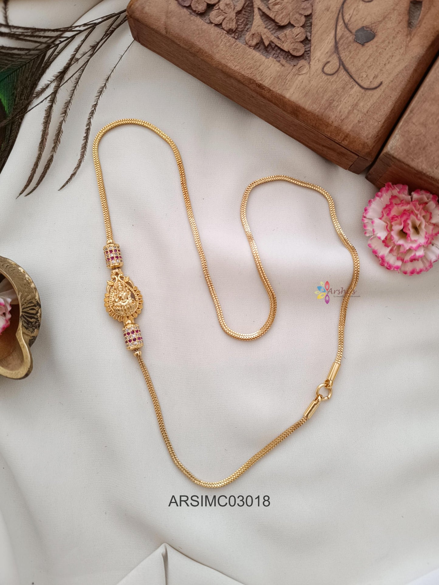 Lakshmi Side Locket Mugappu Chain