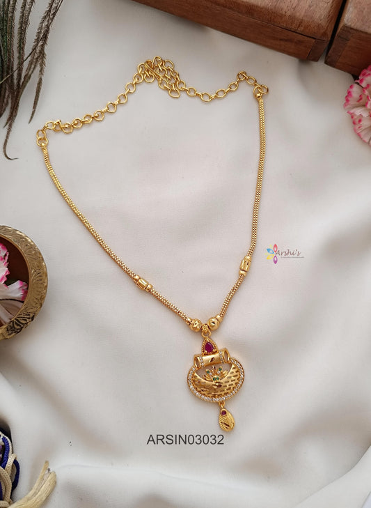 Simple Chain with Pendant Necklace