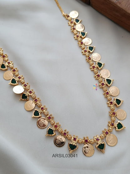 Lakshmi Coin Palakka Long Necklace