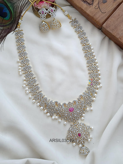 Diamond Look Like Long Necklace