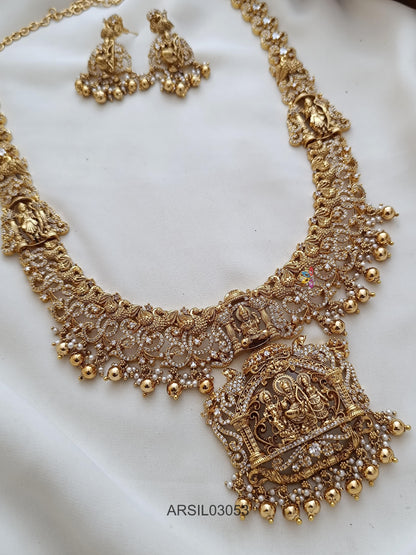 Bridal AD Stone Temple Long Necklace