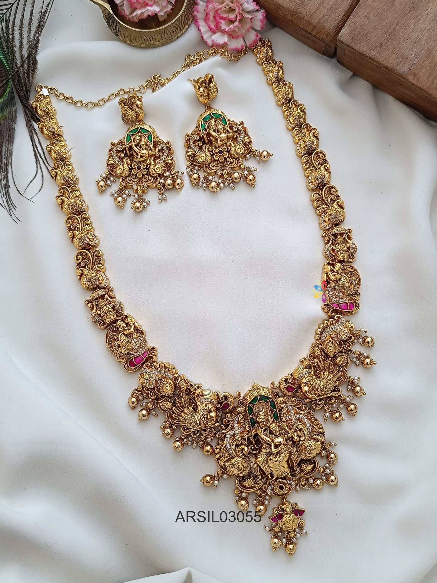 Grand Radha Krishna Long Necklace