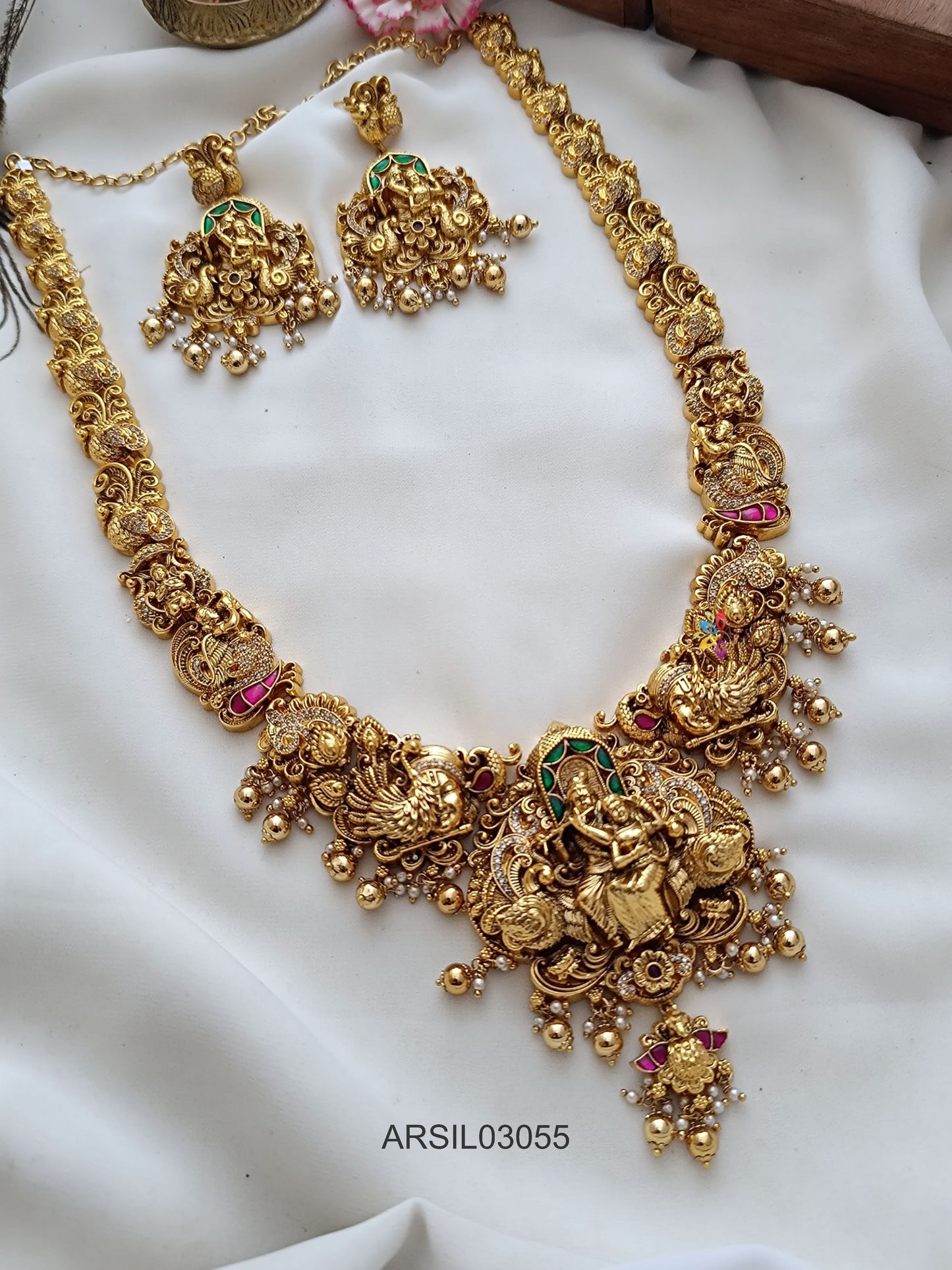 Grand Radha Krishna Long Necklace