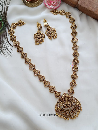 Antique Temple Lakshmi Long Necklace