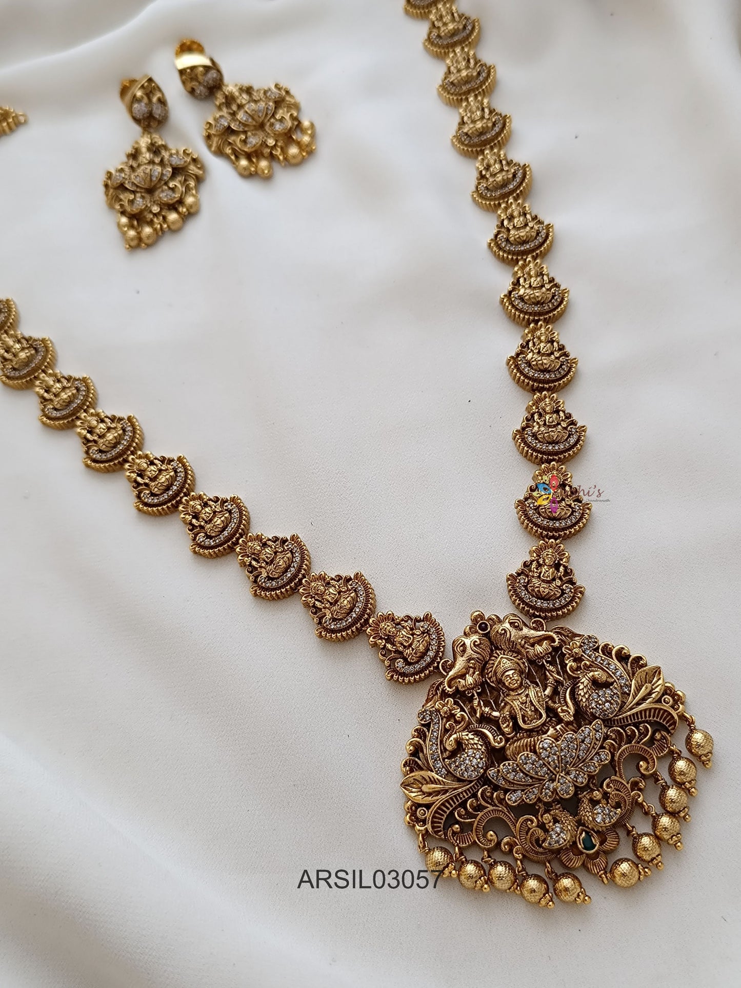 Antique Temple Lakshmi Long Necklace