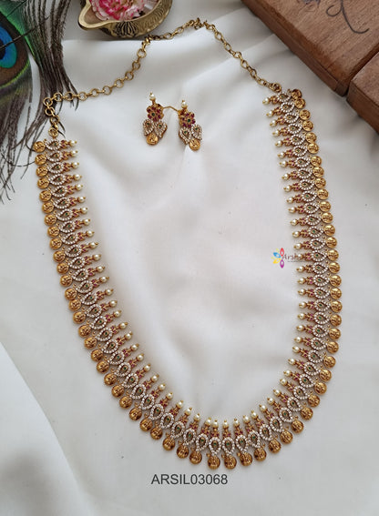 Mango and Lakshmi Coin Long Necklace