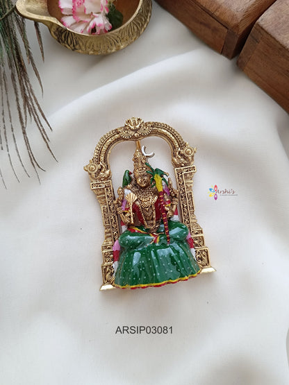 Goddess Kamakshi Green Saree Pendant