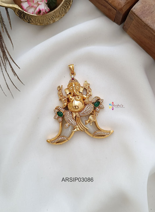 Ganesha Tiger Nail Pendant