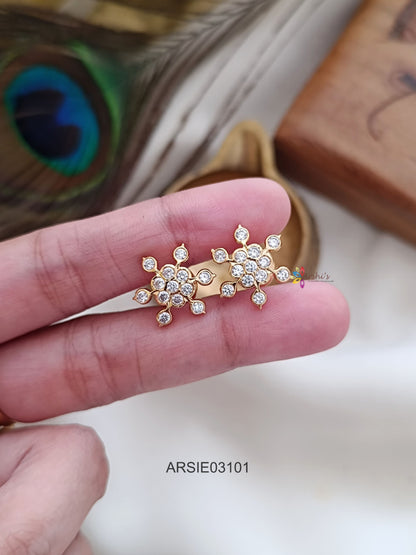 AD Stone Screw Type Earrings