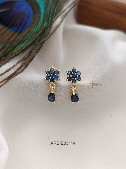 Blue Stone Tear Drop Earrinsg