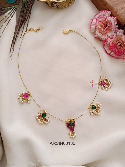 Jadau Kundan Invisible Necklace
