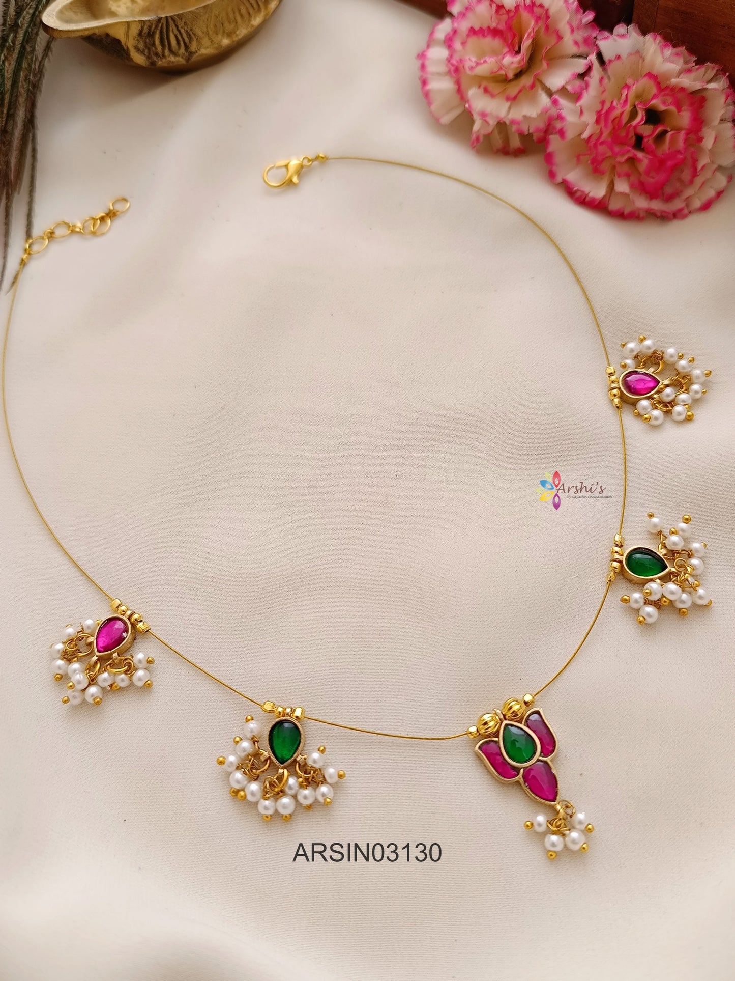 Jadau Kundan Invisible Necklace
