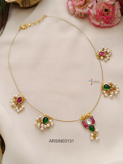 Lotus Pearls Invisible Necklace