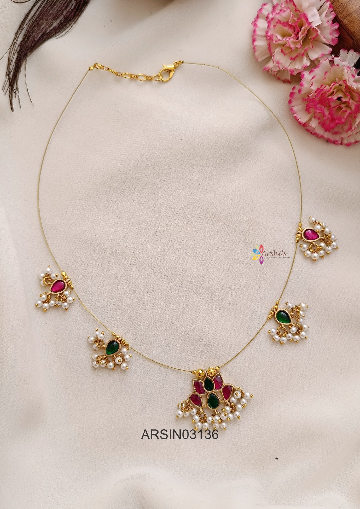 Lotus Pearl Invisible Necklace