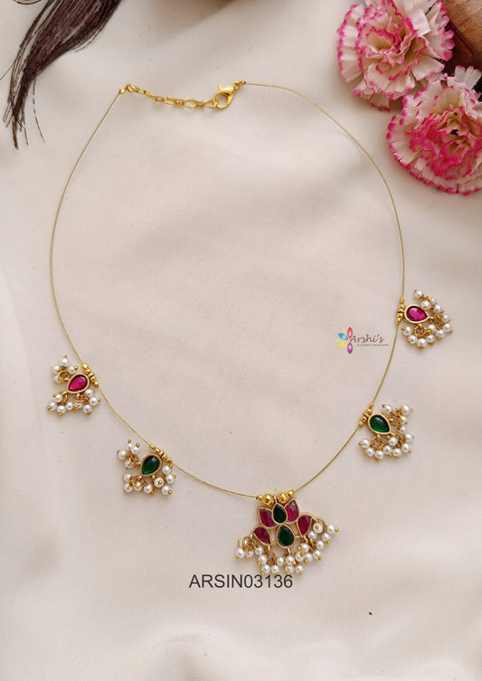 Lotus Pearl Invisible Necklace