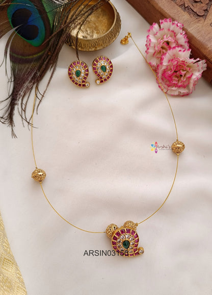 Mango Stone Invisible Necklace