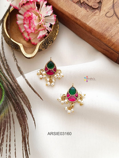 Jadau Kundan with Pearl Drop Bugadi Earrings