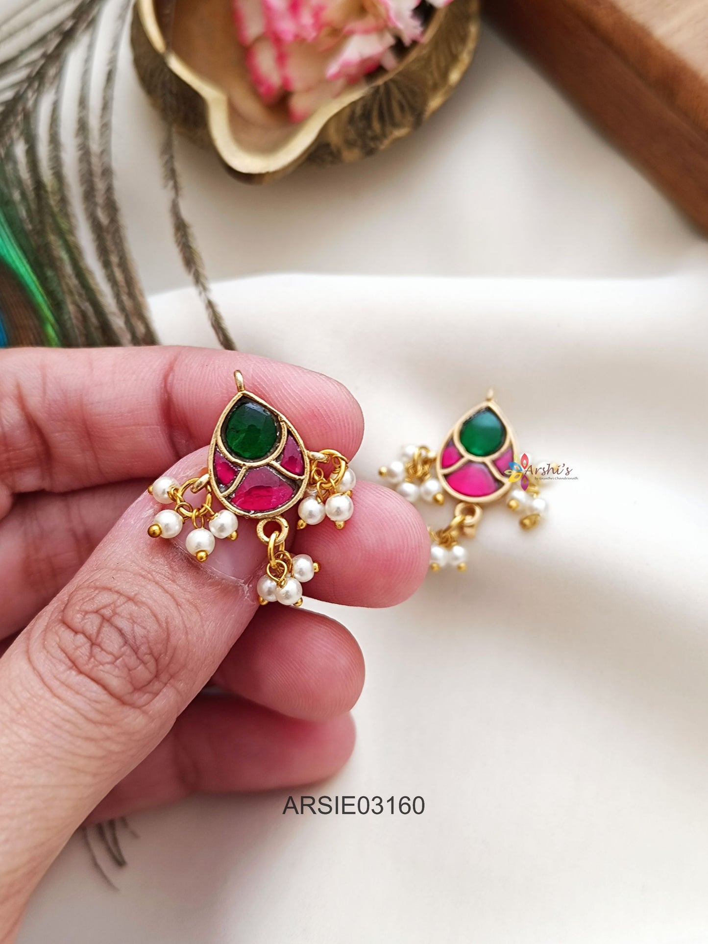 Jadau Kundan with Pearl Drop Bugadi Earrings