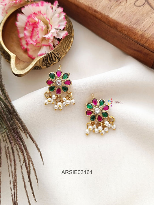 Flower Jadau Kundan Bugadi Earrings