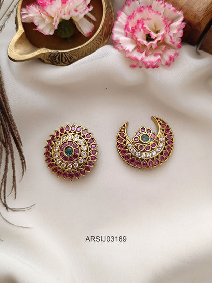 Surya Chandra Stone Hair Brooch