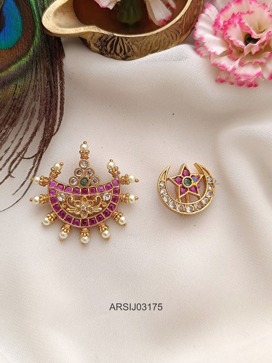 Surya Chandra Pearl Drop Hair Brooch