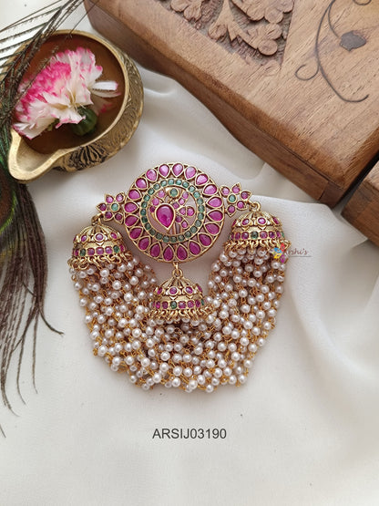 Kemp Peacock Pearls Hair Brooch