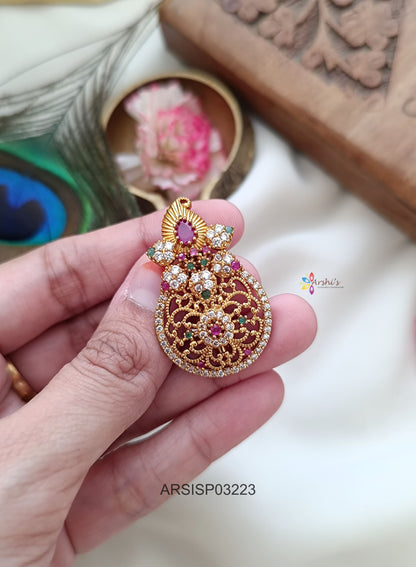 Mango Multi Stone Saree Pin