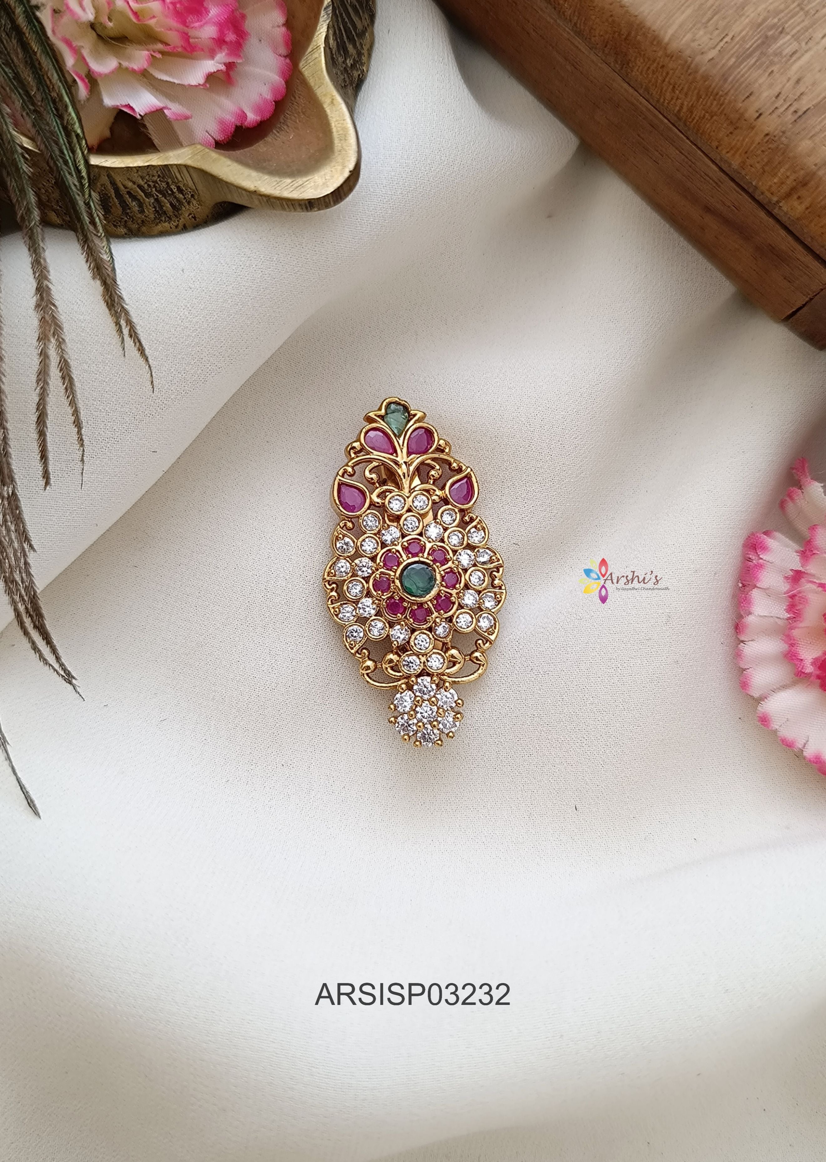 Stone Saree Pin – Arshis