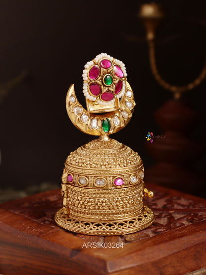 Antique Jadau Kundan Kumkum Box
