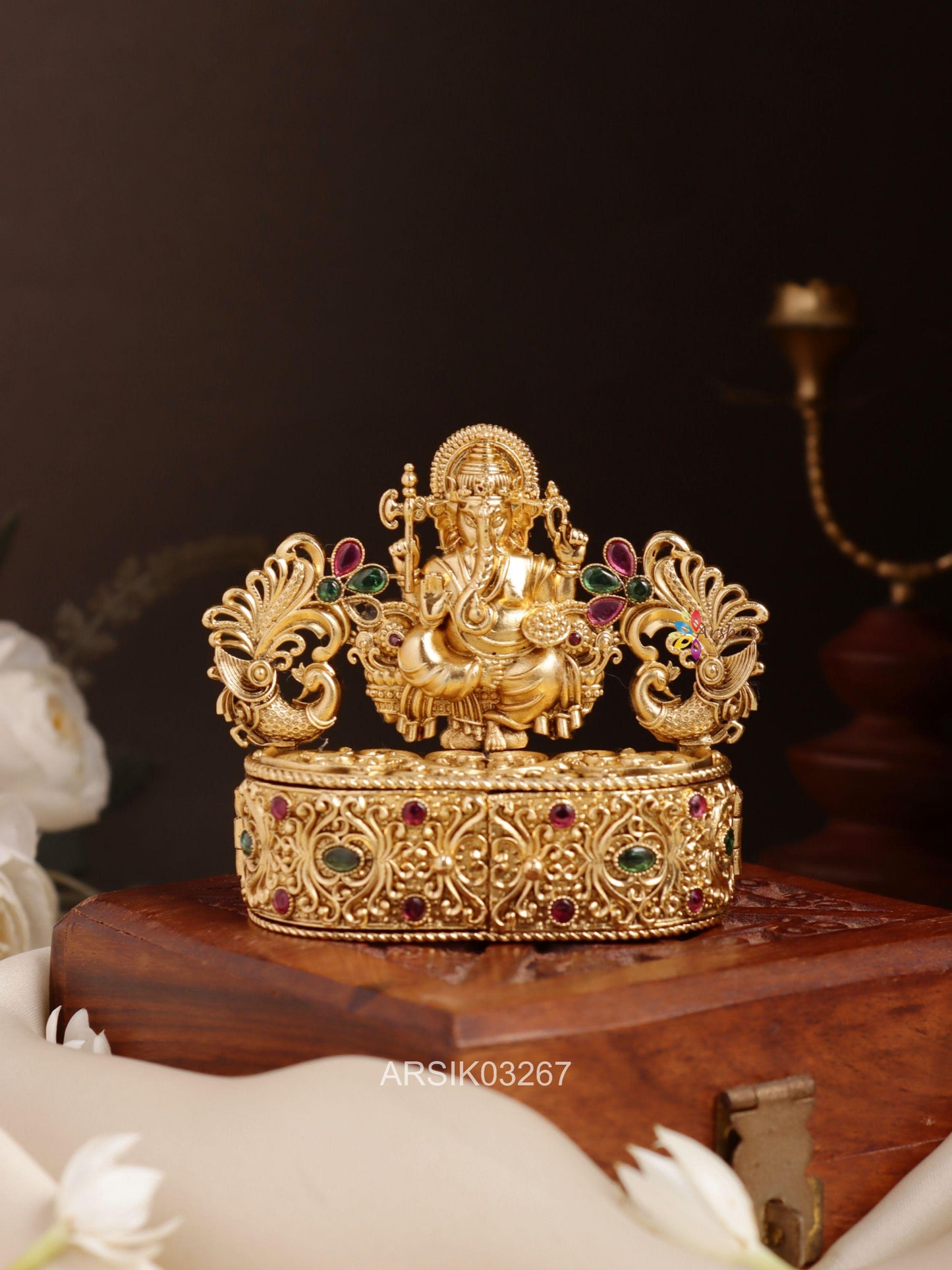 Ganesha Elephant Kumkum Box