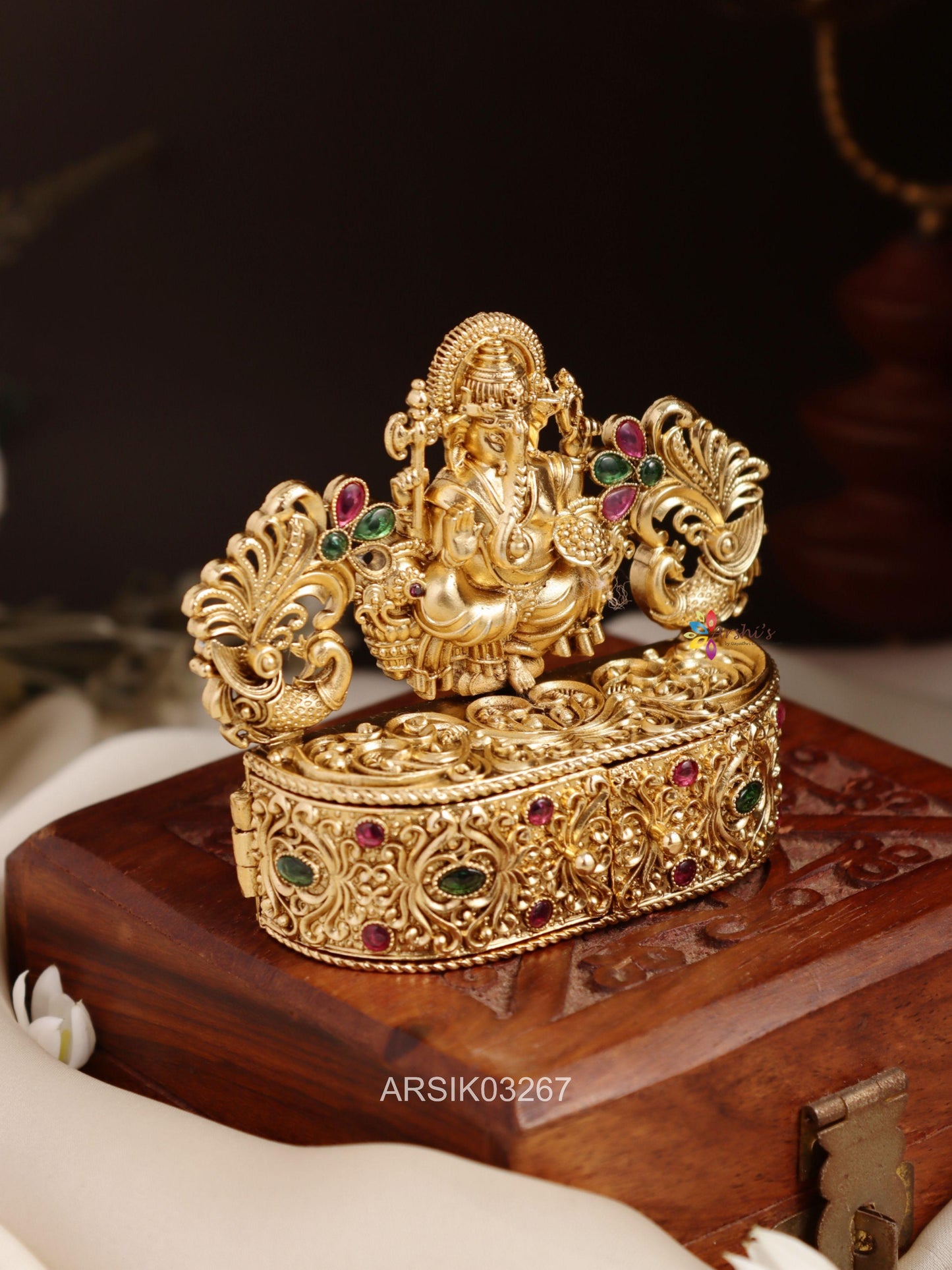 Ganesha Elephant Kumkum Box