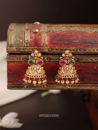 Antique Flower Half Jhumka