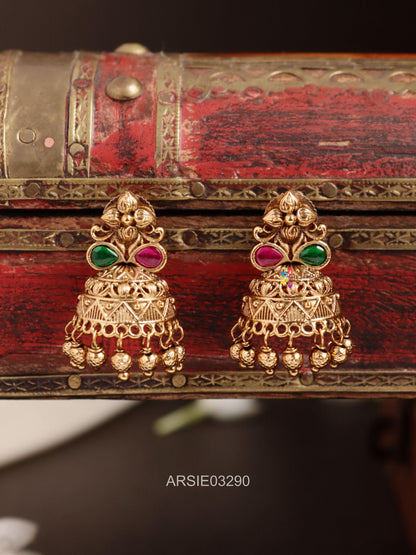 Antique Flower Half Jhumka