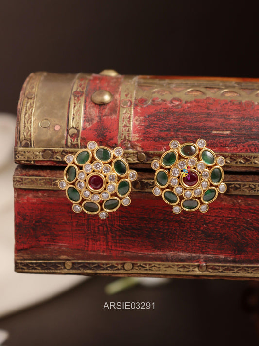 Emerald Stone Earstuds