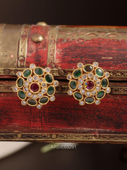 Emerald Stone Earstuds
