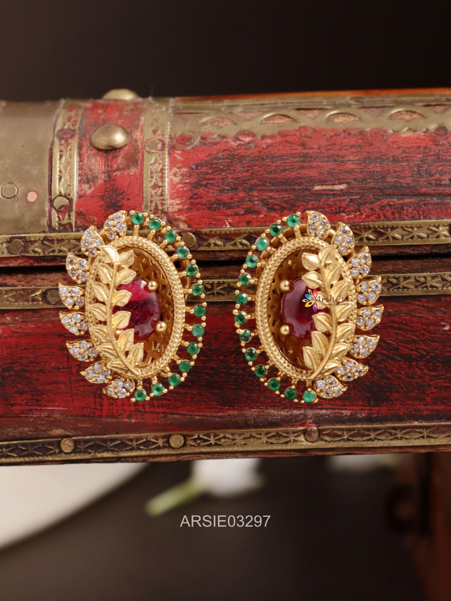 Multi Stone Oval Earstuds