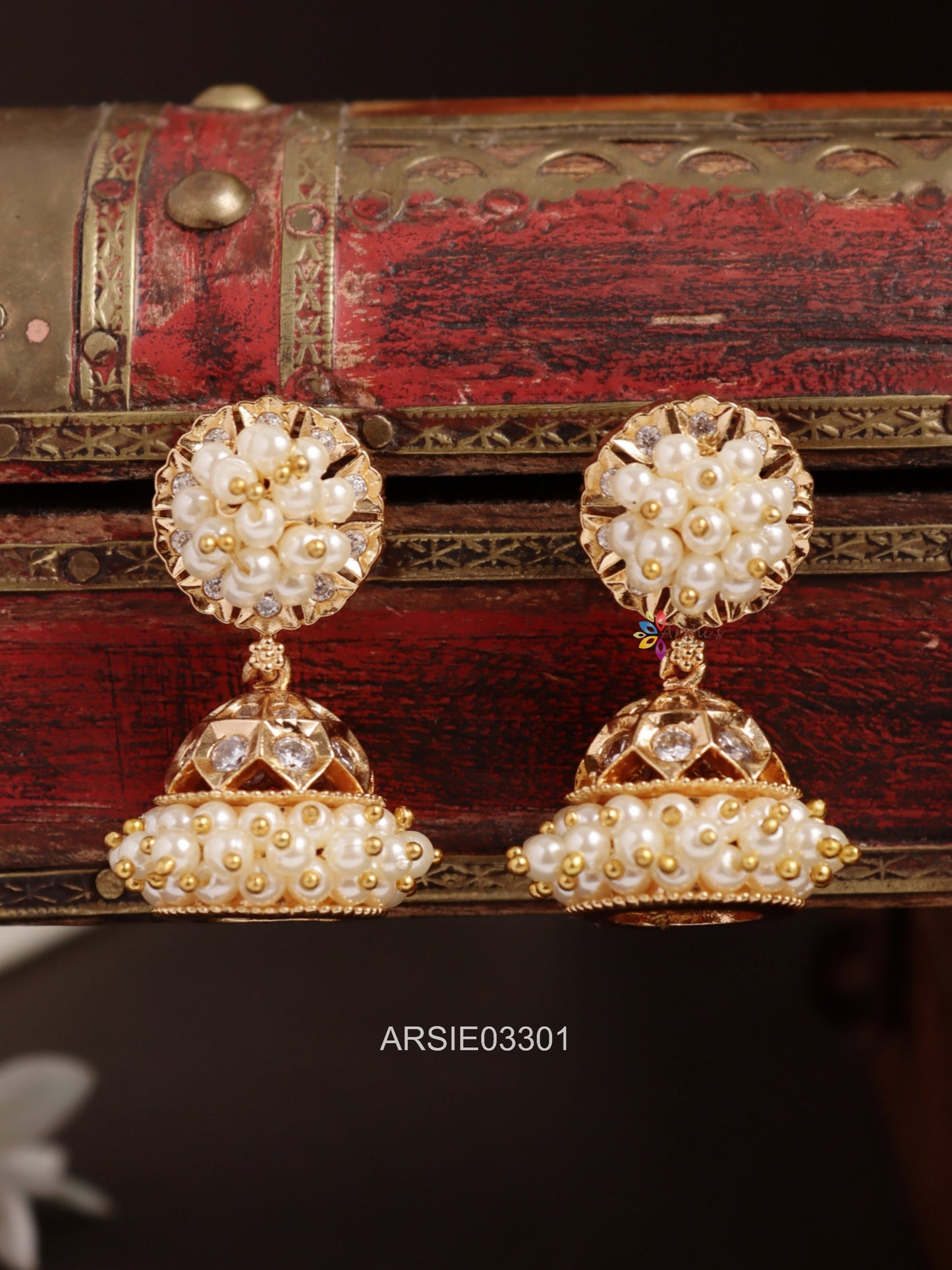 Pearl Studded Jhumka