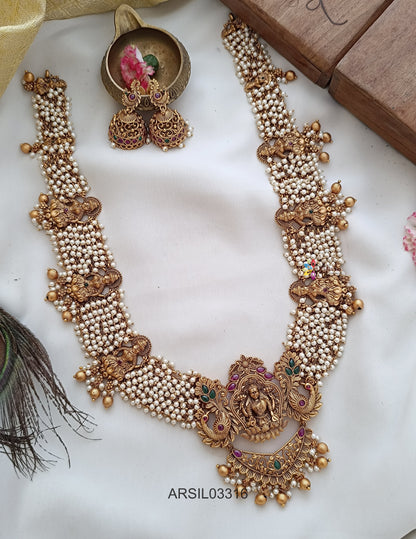 Temple Pearl Studded Long Haram