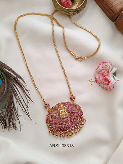 Lakshmi Kemp Stone Pendant Haram