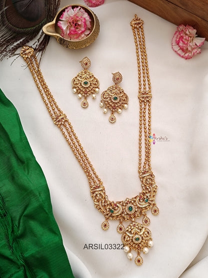 Three Layer Pendant Long Haram