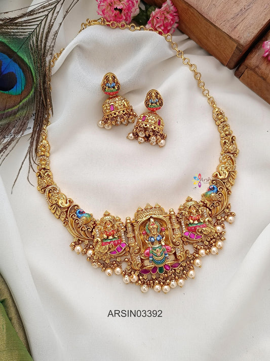 Bridal 3D Enamel Necklace