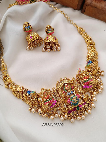 Bridal 3D Enamel Necklace