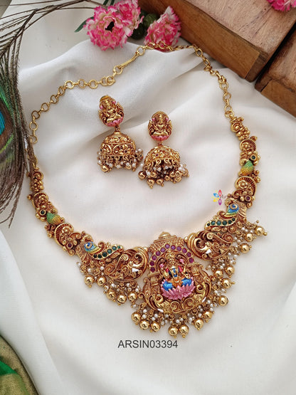 Antique 3D Enamel Necklace