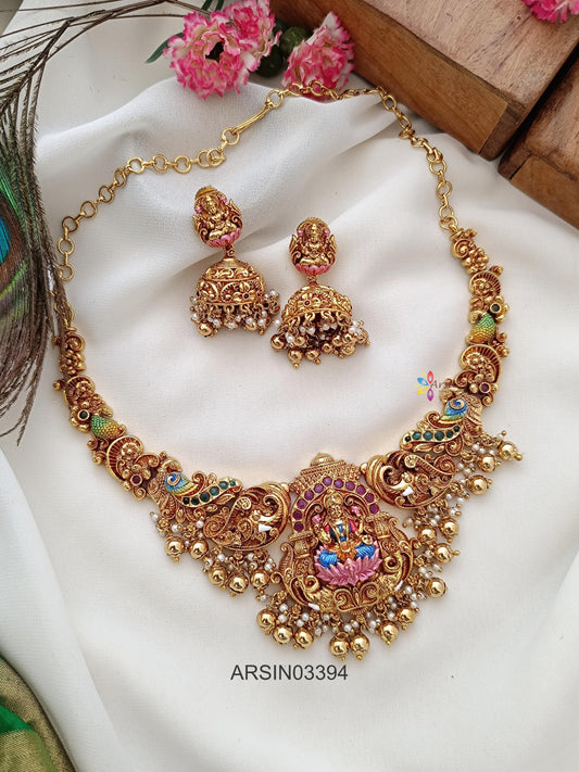 Antique 3D Enamel Necklace