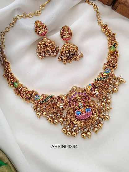 Antique 3D Enamel Necklace