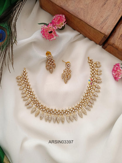 Diamond Look Like White Stone Necklace