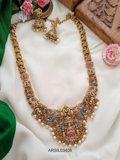 3D Enamel Lakshmi Long Haram